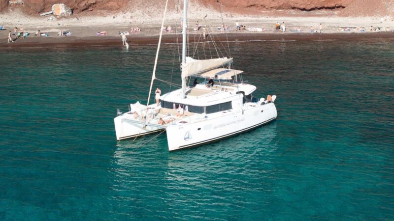 Santorini: Luxury Catamaran Cruise With Lunch, BBQ & Drinks - Embarkation and Disembarkation