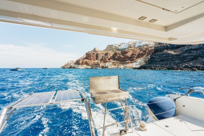 Santorini: Luxury Catamaran Day Trip With Meal and Open Bar - Booking Requirements