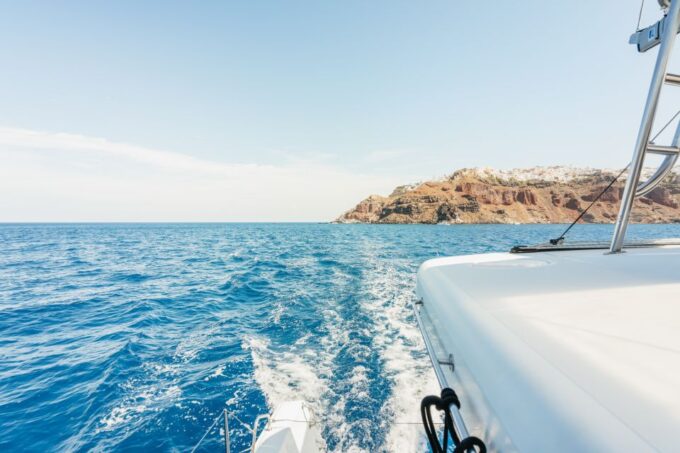 Santorini: Luxury Catamaran Day Trip With Meal and Open Bar - Frequently Asked Questions