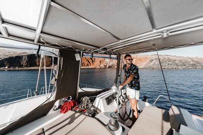 Santorini Luxury Catamaran Private Cruise - Booking and Cancellation