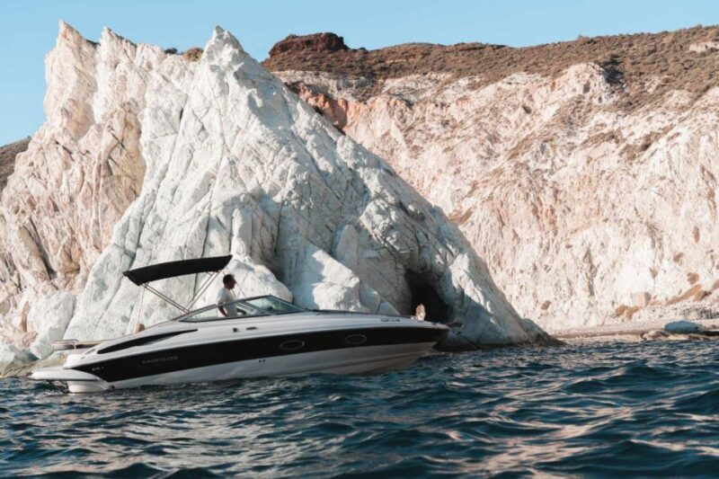 Santorini: Luxury Private Speedboat With Food and Drinks - Volcanic Hot Springs Dip
