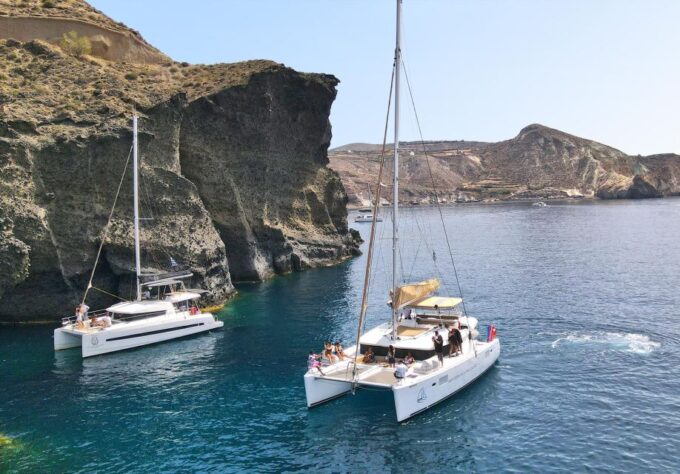 Santorini: Luxury Sunset Cruise With Dinner, Bbq, and Drinks - Pickup and Transportation