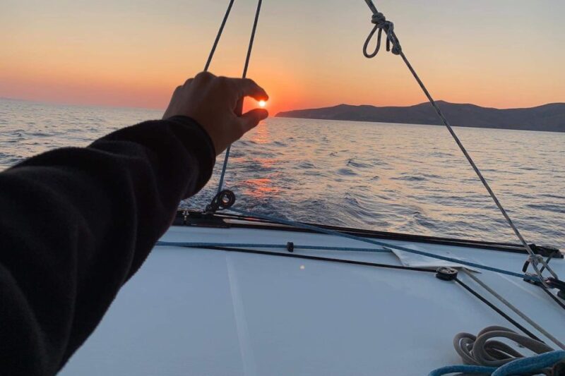 Santorini: Morning or Sunset Cruise With Gourmet Meal - Sail Past Ancient Akrotiri