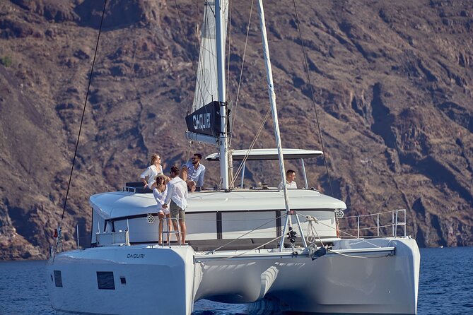 Santorini Oia: Caldera Luxury Day Cruise With BBQ & Drinks - Accessibility and Group Size