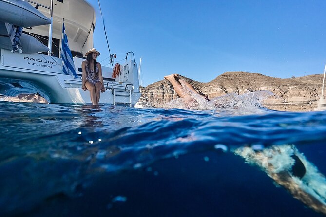 Santorini Oia: Caldera Luxury Day Cruise With BBQ & Drinks - Snorkeling Equipment Provided