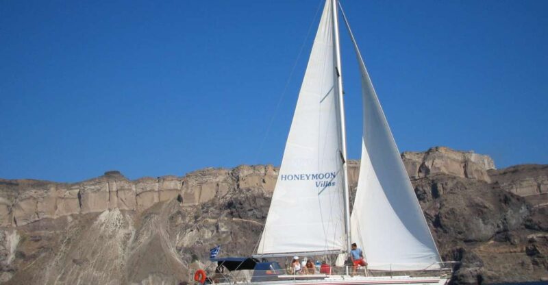 Santorini Oia: Private Sailing Cruise With Meal & Drinks - Onboard Activities