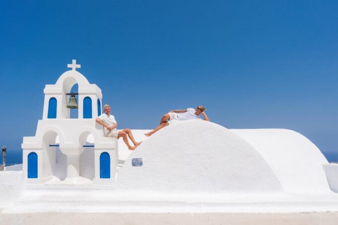 Santorini Photoshoot With Blue Domes & Caldera View - Personalized Photo Sessions