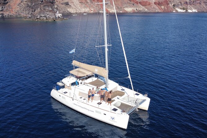 Santorini Platinum Catamaran Cruise With Meal, BBQ and Open Bar - Afternoon Cruise and Sunset Viewing