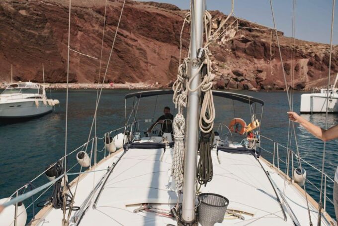Santorini: Private 5-Hour Sunset Sailing Tour With Dinner - Swimming and Snorkeling Activities
