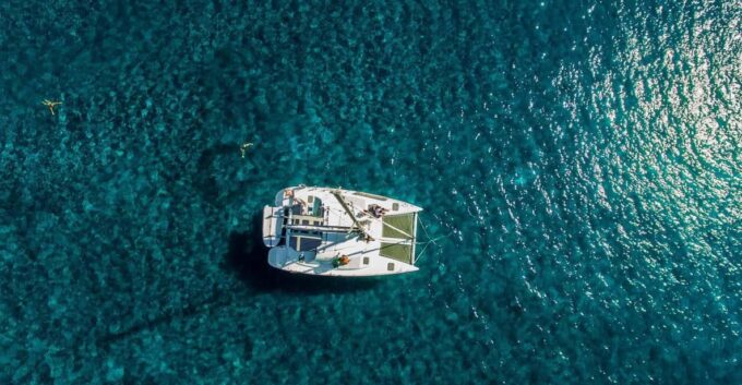 Santorini: Private Catamaran Cruise With Food & Drinks - Departure and Duration