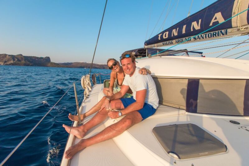 Santorini: Private Catamaran Cruise With Food & Drinks - Onboard Inclusions