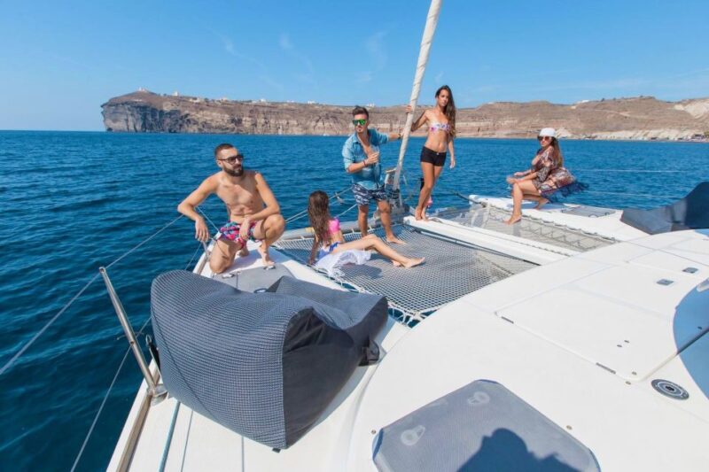 Santorini: Private Catamaran Cruise With Food & Drinks - Savings and Flexibility