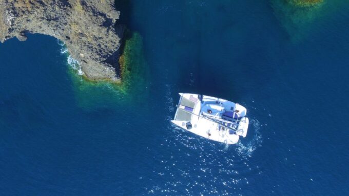 Santorini: Private Catamaran Cruise With Food & Drinks - Cruise Experience