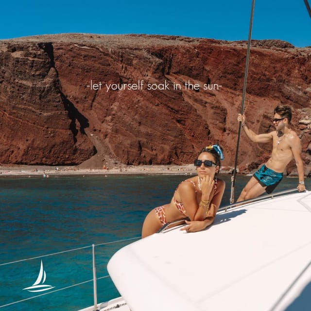 Santorini: Private Catamaran Sunset Cruise With Dinner - Accessibility and Restrictions