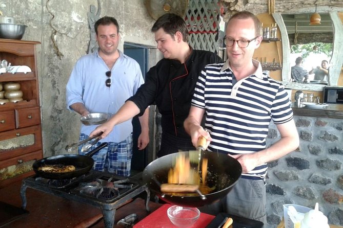 Santorini Private Cooking Class and Wine Tasting Tour - Learning Traditional Dishes