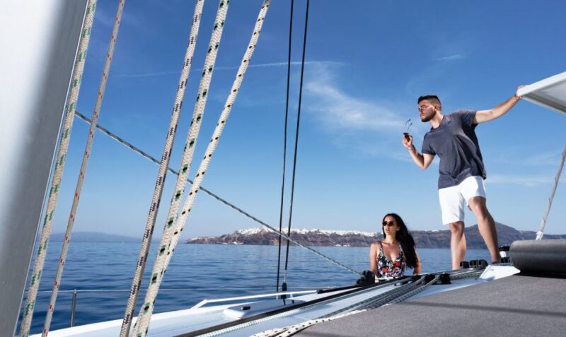 Santorini: Private Day Cruise With a BBQ Meal and Open Bar - Therapeutic Hot Springs and Snorkeling