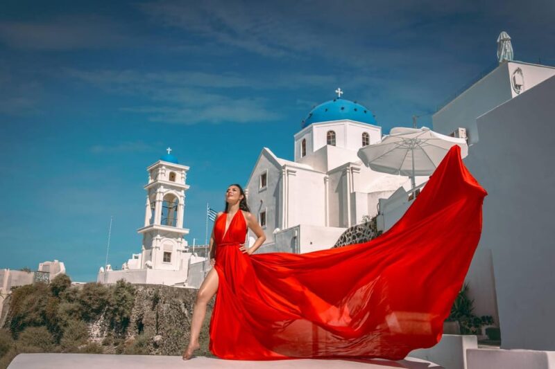 Santorini: Private Flying Dress Photoshoot - Highlight Features