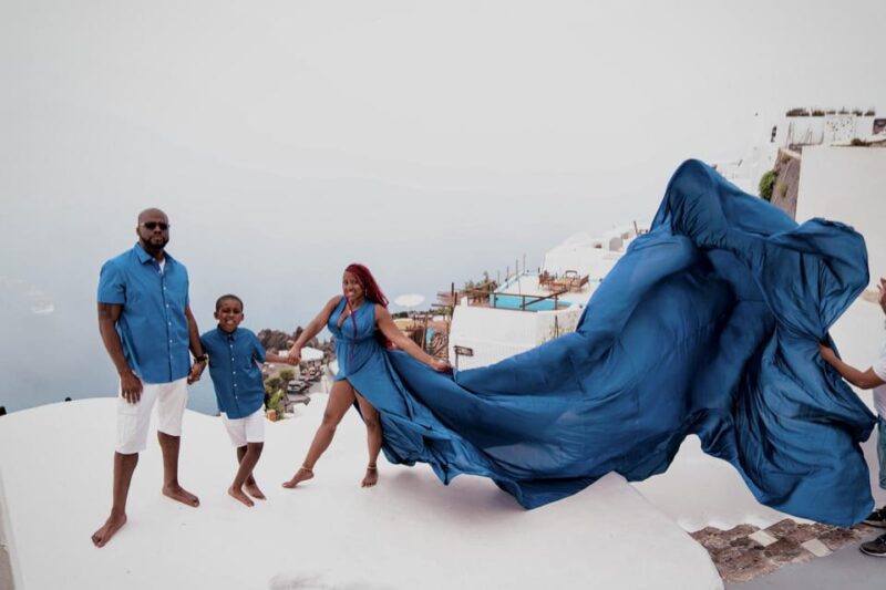 Santorini: Private Flying Dress Photoshoot - Included Services