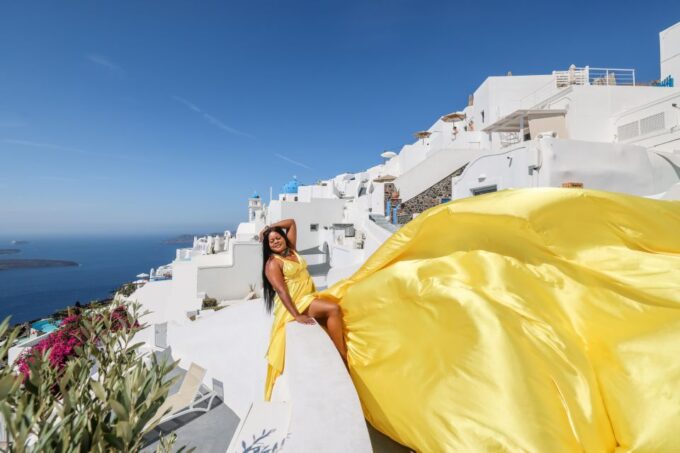 Santorini: Private Flying Dress Photoshoot With Dress Rental - Frequently Asked Questions