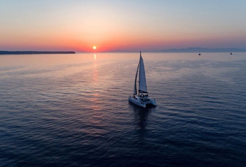 Santorini: Private Sunset Cruise With Dinner and Drinks - Itinerary Overview