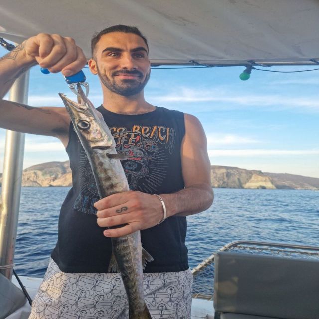 Santorini: Private Sunset Deep Sea Fishing Boat Trip - Freshly-Grilled Fish at Sunset