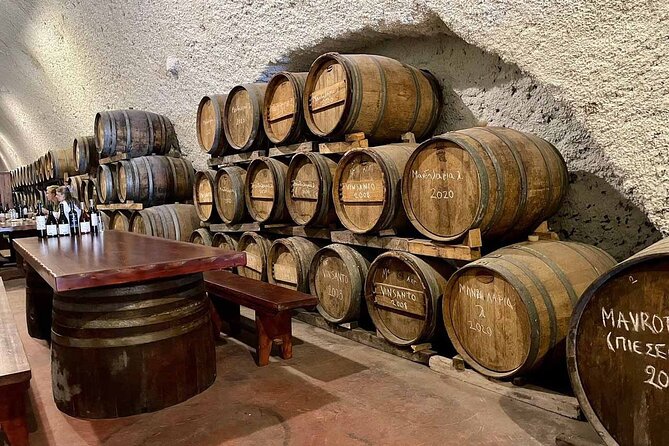 Santorini Private Wine Tour in 3 Wineries With Full Greek Meal - Food and Dining Experience