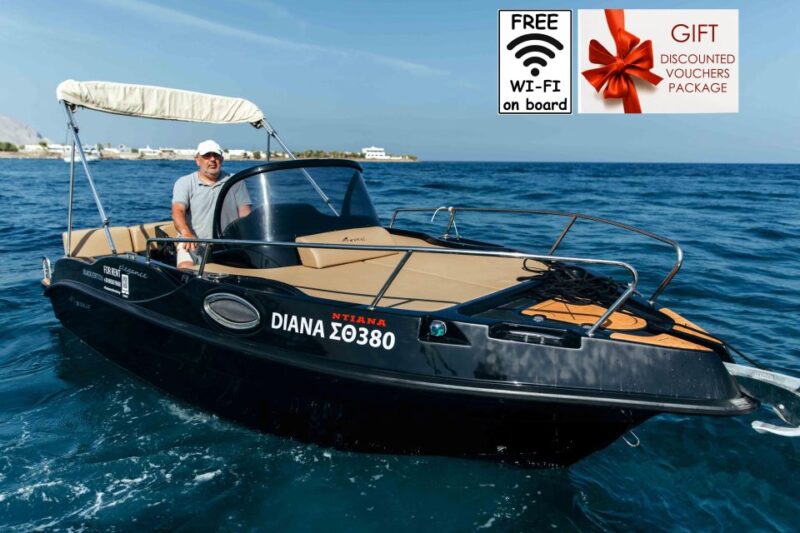 Santorini Rent a Boat License Free - Swim in Volcanic Hot Springs