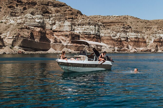 Santorini Rent a Boat Without License - Group Pricing