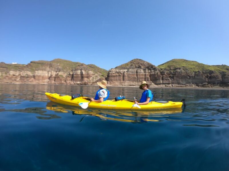 Santorini: Sea Caves Kayak Trip With Snorkeling and Picnic - Key Points