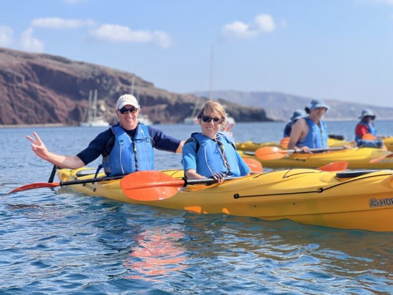 Santorini: Sea Caves Kayak Trip With Snorkeling and Picnic - Important Information