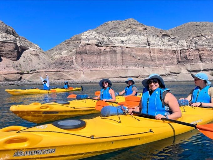 Santorini: Sea Caves Kayak Trip With Snorkeling and Picnic - Frequently Asked Questions