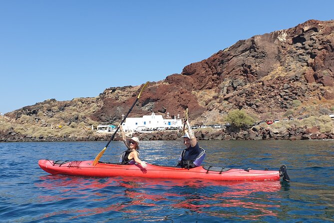 Santorini Sea Kayak - South Discovery, Small Group Incl. Sea Caves and Picnic - Kayaking Along the South Coast