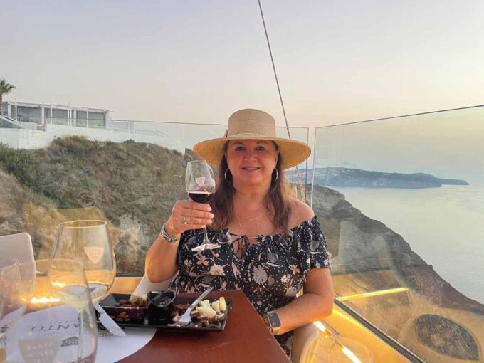 Santorini: Small-Group Sunset Wine Tour With Santo Winery - Sweeping Volcano Views