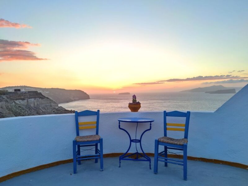 Santorini Sunset Chasing Adventure: Half-Day Private Tour - Fiery Sunset Skies