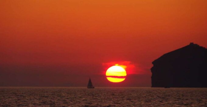 Santorini: Sunset Cruise With Greek Dinner and Transfer - Booking and Availability