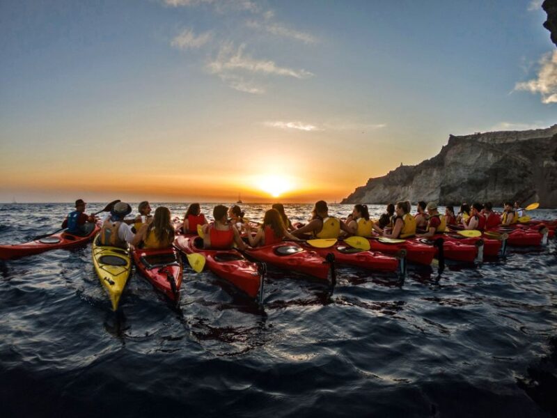 Santorini: Sunset Sea Kayak With Light Dinner - Pickup and Transportation