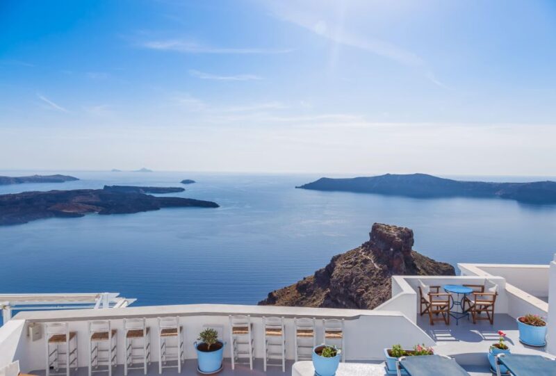 Santorini: Traditional Cooking Lessons With Full Meal & Wine - Enjoying Breathtaking Terrace Setting