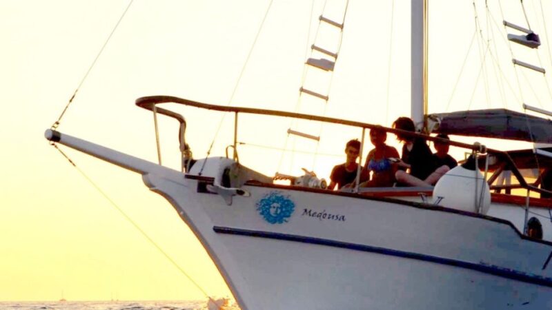 Santorini: Traditional Wooden Boat Tour With Meal and Wine - Traditional Wooden Boat Experience
