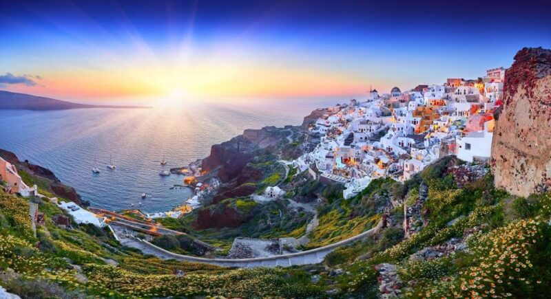 Santorini: Volcano and Hot Springs Sunset Dinner Cruise - Volcano Climb and Hike