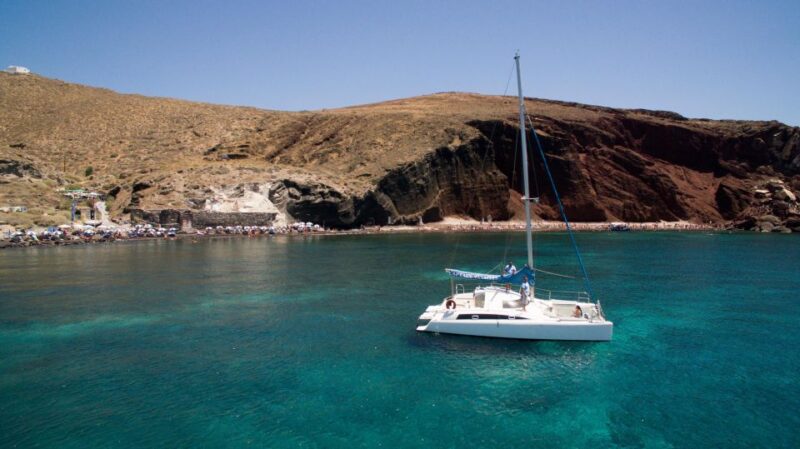 Santorini:Catamaran: Private Cruise With Food & Drinks - Key Points