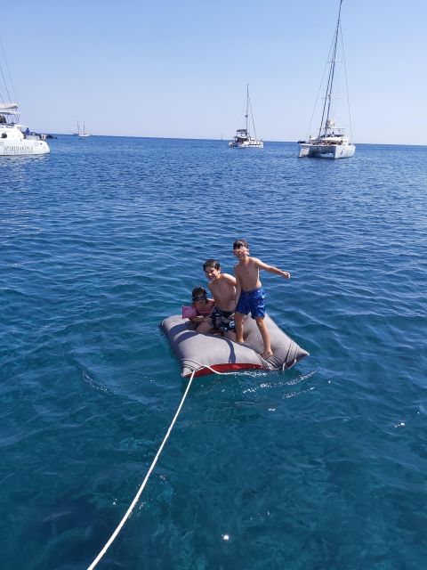 Santorini:Catamaran: Private Cruise With Food & Drinks - Guided Services