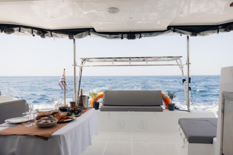 Santorini:Private Catamaran Tour With BBQ & Unlimited Drinks - Swimming and Snorkeling