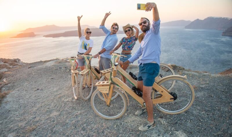 Santorinis Private 2-hour Wooden E-bike Tour - Key Points