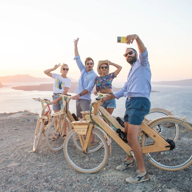 Santorinis Private Wooden E-Bike Tour With Lunch or Dinner - Breathtaking Views of Caldera