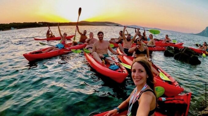 Sardinia: Sunset Kayak Tour With Snorkeling and Aperitif - Floating Aperitif