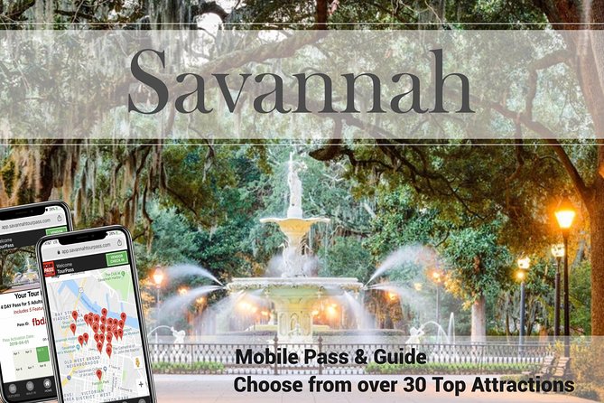 Savannah Tour Pass - Includes Over 30 Attractions - Admission and Fees