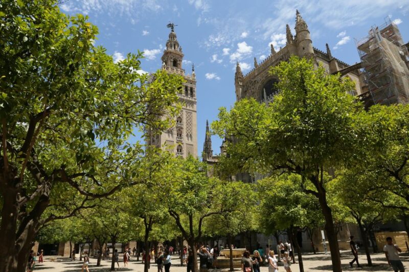 Seville: City Center Walking Tour - Admiring Plaza De España