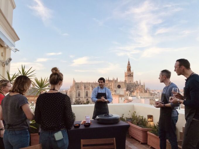 Seville: Highlights Rooftop Tour & Paella Cooking Class - Souvenir Gift