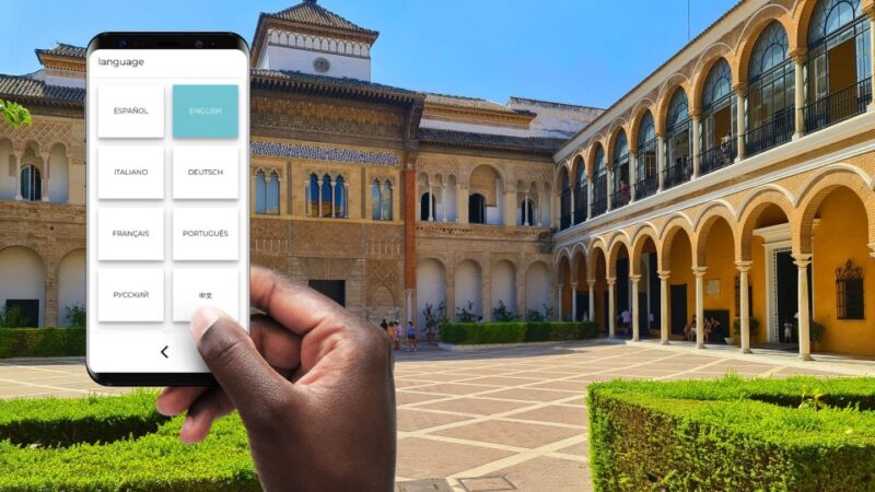 Seville: Real Alcázar in 9 Languages Audioguide - Language Options
