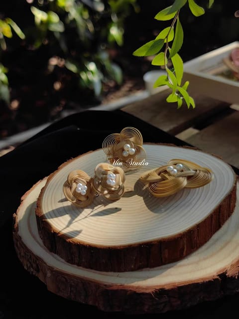 Shanghai:Bamboo Weaving Jewelry Making(Brooch/Earring/Ring) - Crafting Experience